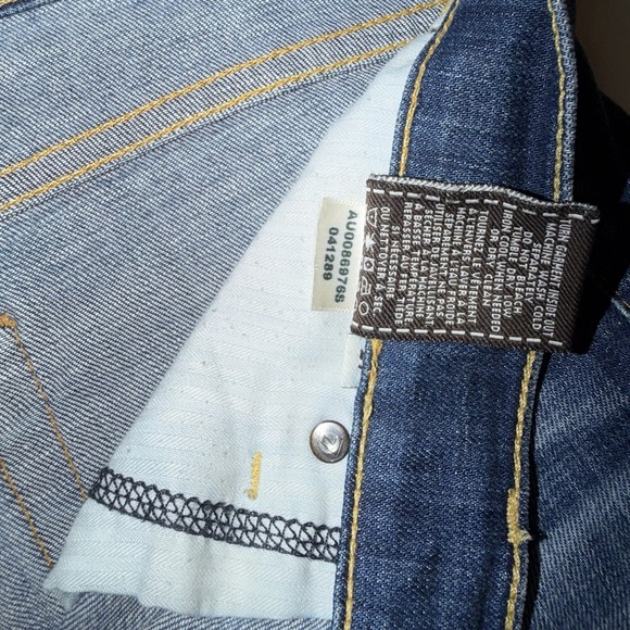 7 for All Mankind Josefina Skinny Boyfriend Button Fly Jeans Women's Size 32x29 - Picture 4 of 8